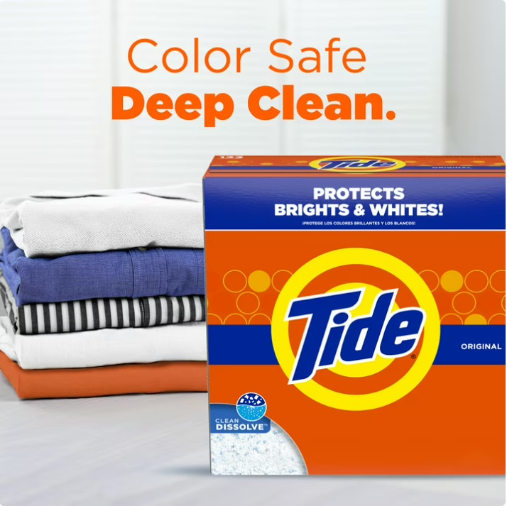 2 Box Tide Powder Laundry Detergent, Original Scent, 85 oz, 75 Loads