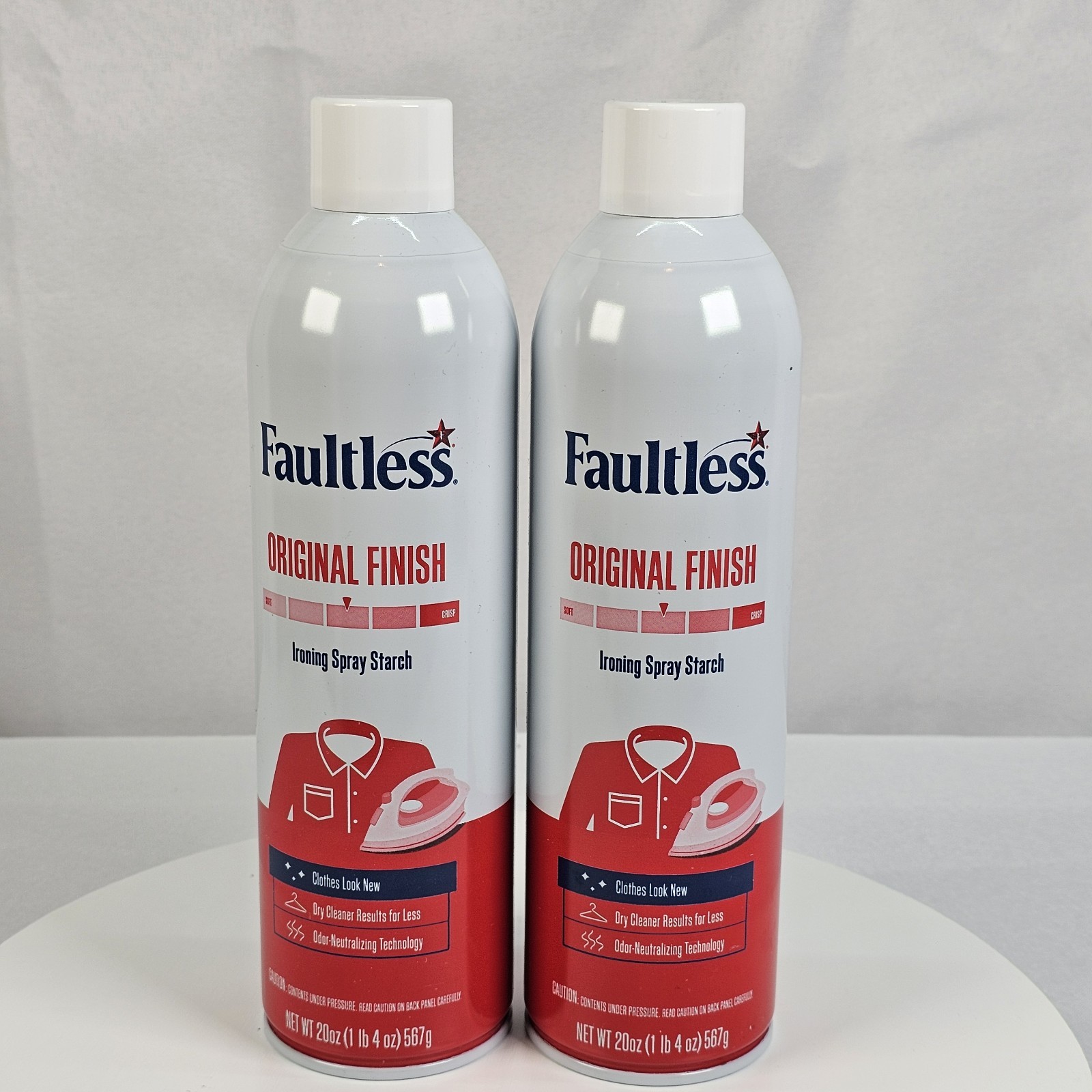 Faultless Spray Starch with Easy Iron 2 in 1 Ironing Aid Fabric 2-20oz Bottles
