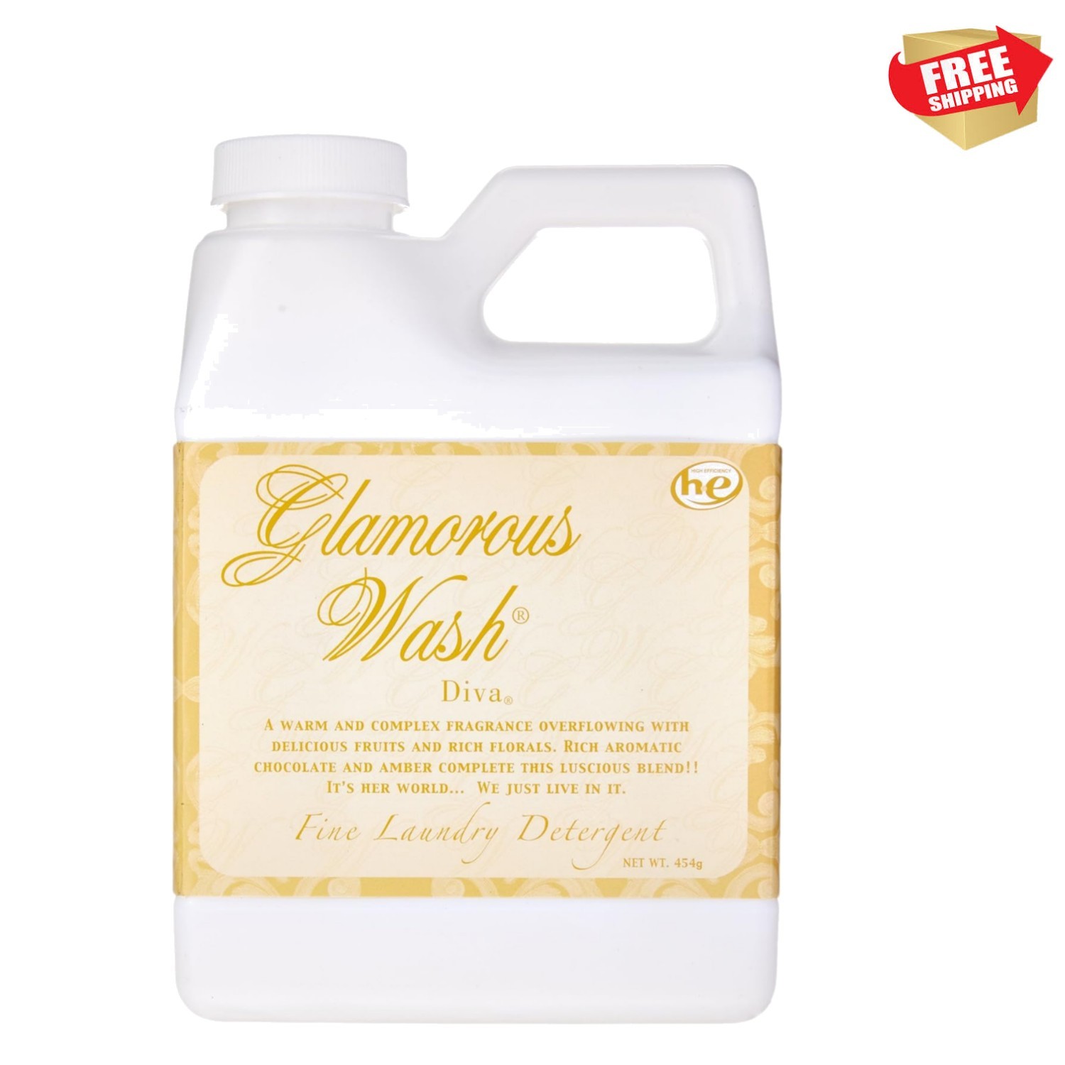 Luxury TYLER Glamorous Wash Detergent – Phosphate-Free, 16oz Gel, Diva Scent