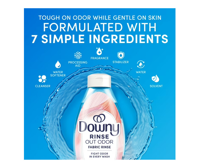 Downy Rinse Out Odor Laundry Rinse, Tackles Tough Odors, Spring Breeze, 48 fl oz