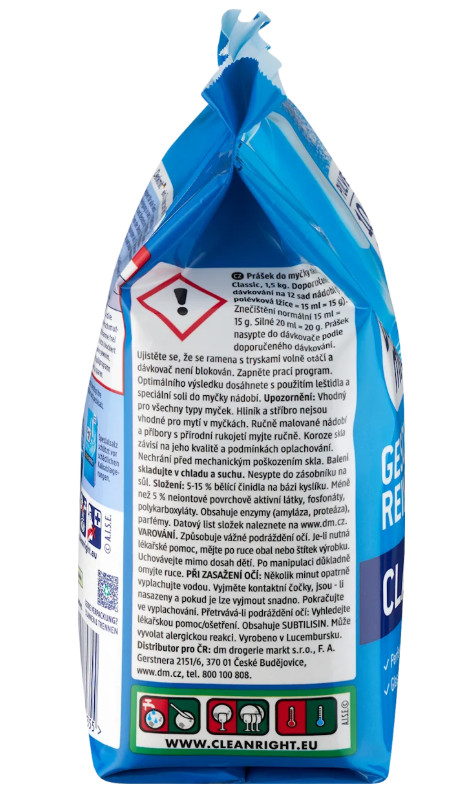 6 x 1.5 Kg Denkmit Dishwashing Liquid Powder Classic