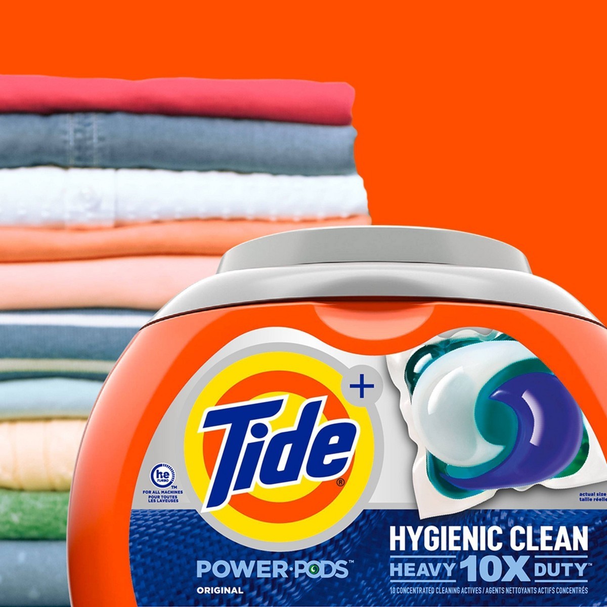 Tide Original Hygienic Clean Deep Cleaning Concentrated Power Pods 45 Pacs- 66oz