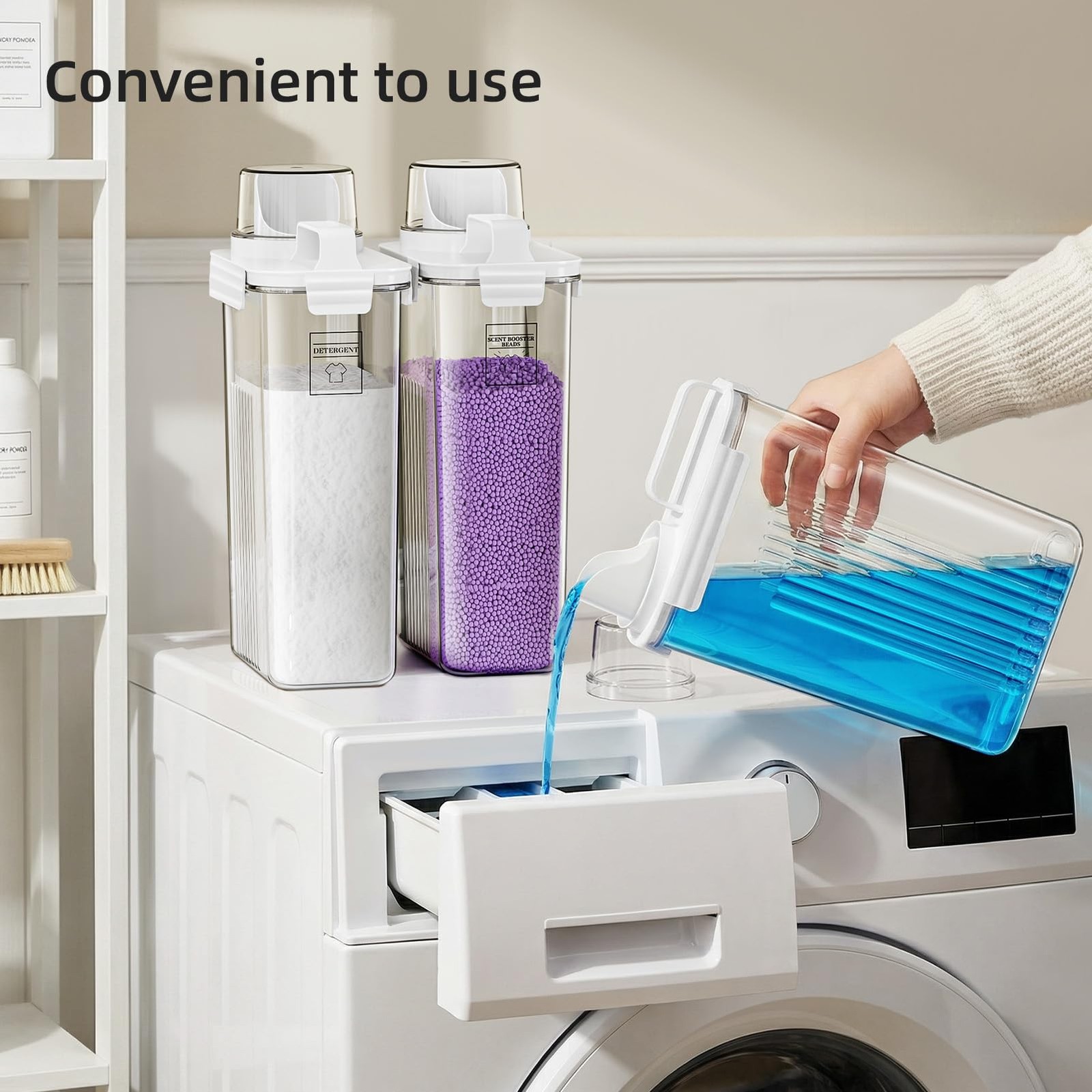 Laundry Detergent Dispenser for Room,94oz Fabric Softener 2p