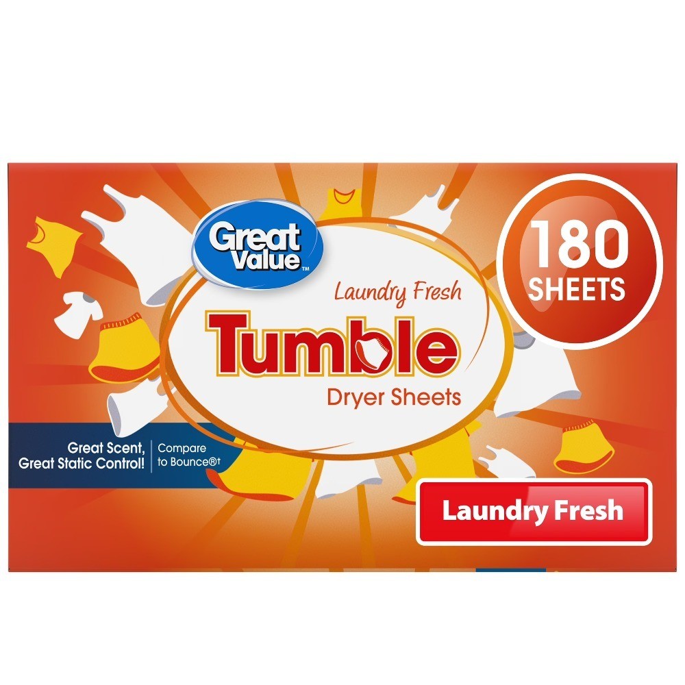 Tumble Dryer Sheets, Laundry Fresh, 180 Count, Compare to Bounce