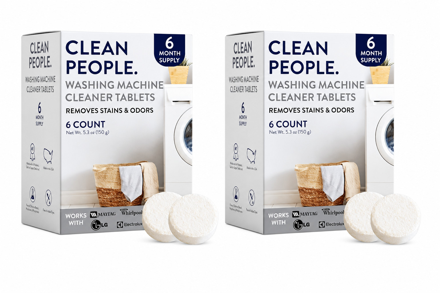 The Clean People Washing Machine Cleaner(6 Count- Pack Of 2)