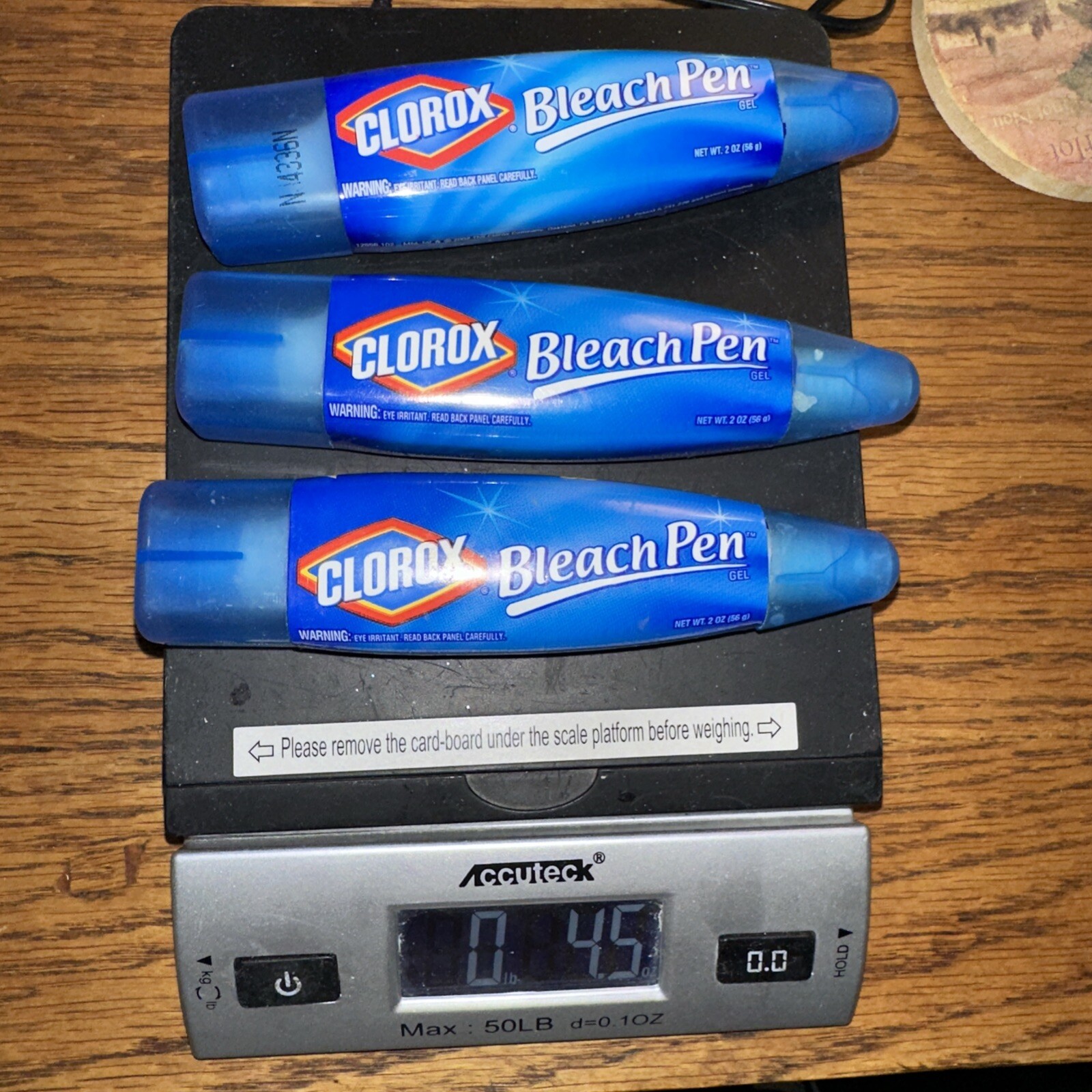 3 Partial Clorox Bleach Gel Pen Discontinued With Dual Tip -Open, 4.5 Oz Weight