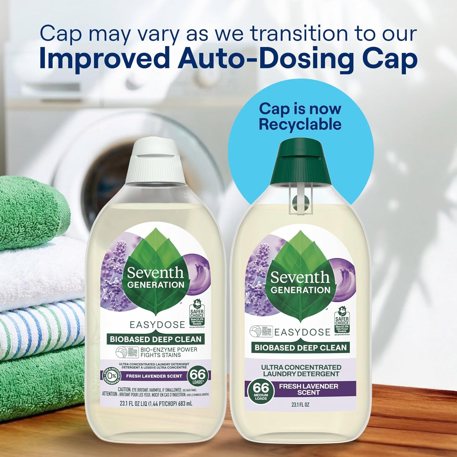 Seventh Generation EasyDose Laundry Detergent Fresh Lavender 23 oz 66 Loads