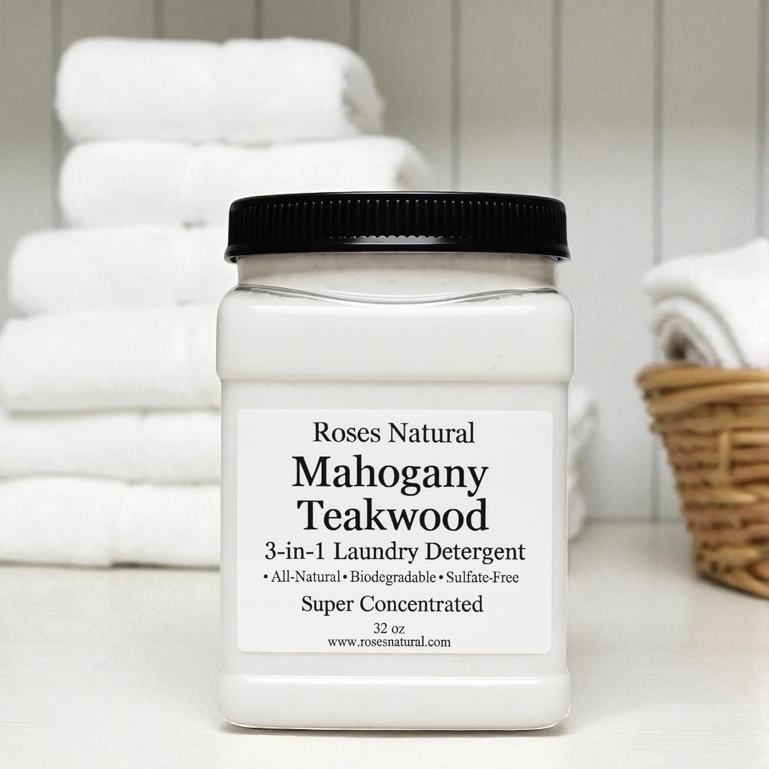 Mahogany Teakwood 3-in-1 Laundry Detergent Powder, Plant-Based, All-Natural