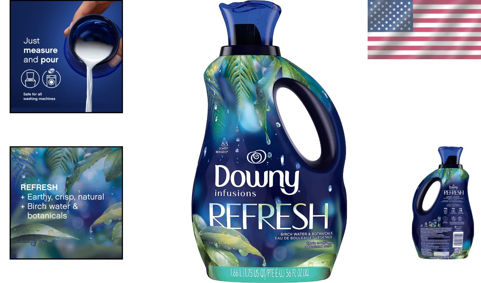 56 Fl Oz Infusions Fabric Softener with Birch Water for Cozy, Fresh Laundry