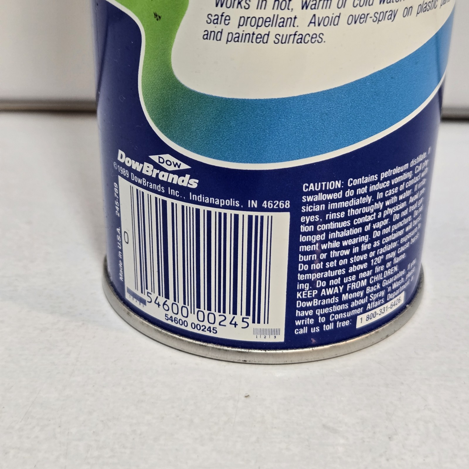 Vintage Spray N Wash Aeresol SPRAY CAN LARGE 20 oz NOS DOW Laundry Stain Remover