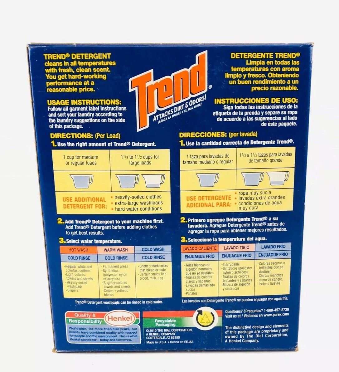 Lot Of 6! Trend Fresh Clean Sent Laundry Detergent 9 Oz. Each