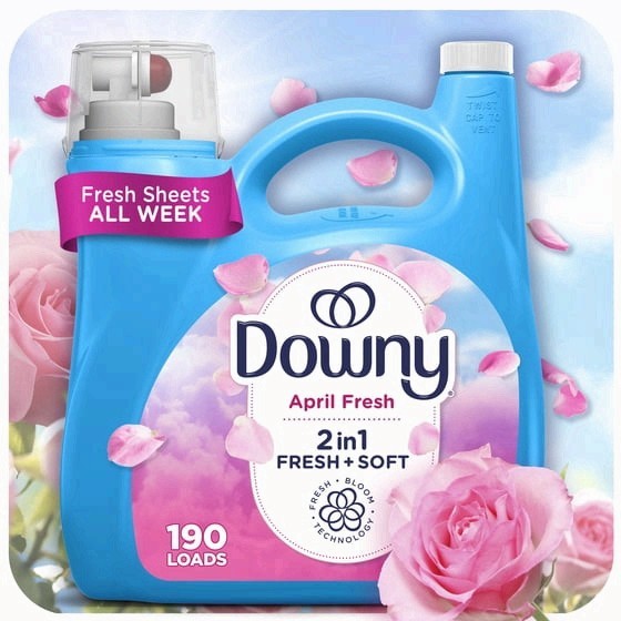 (2 Pack) Downy April Fresh Liquid Fabric Softener Conditioner 140 fl oz 190 Load