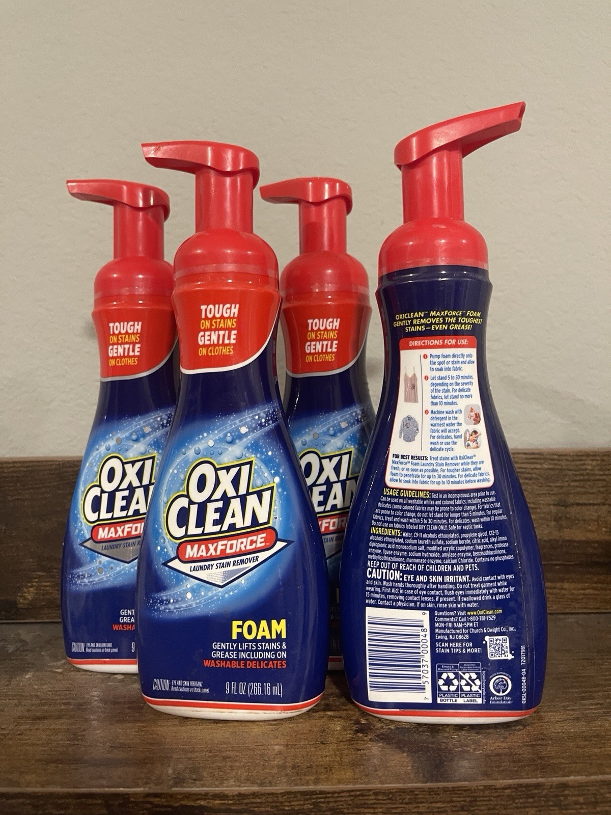 4 – 9 Oz OxiClean Max Force Laundry Stain Remover Foam Washable Delicates
