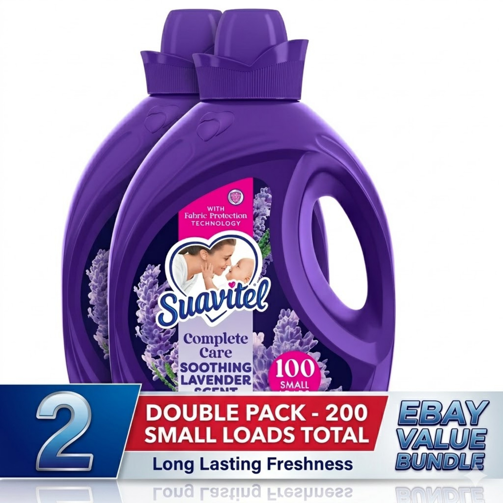 (2 Pack) Suavitel Complete Fabric Softener – Soothing Lavender – 100oz – NEW