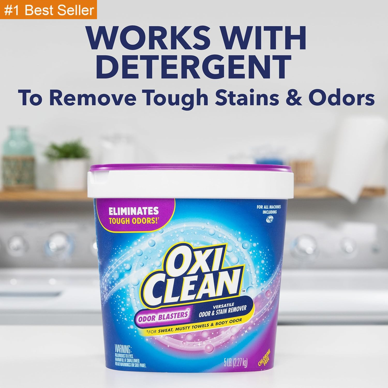 Oxiclean Odor Blasters Versatile Odor and Laundry Stain Remover Powder, 5 Lb