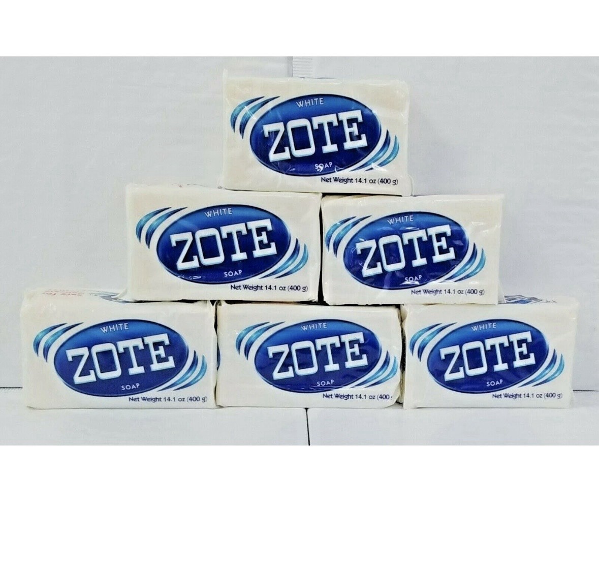 6 Pack of Zote Laundry Soap Bar White 14.1 oz Beauty & Personal Care (400gr)