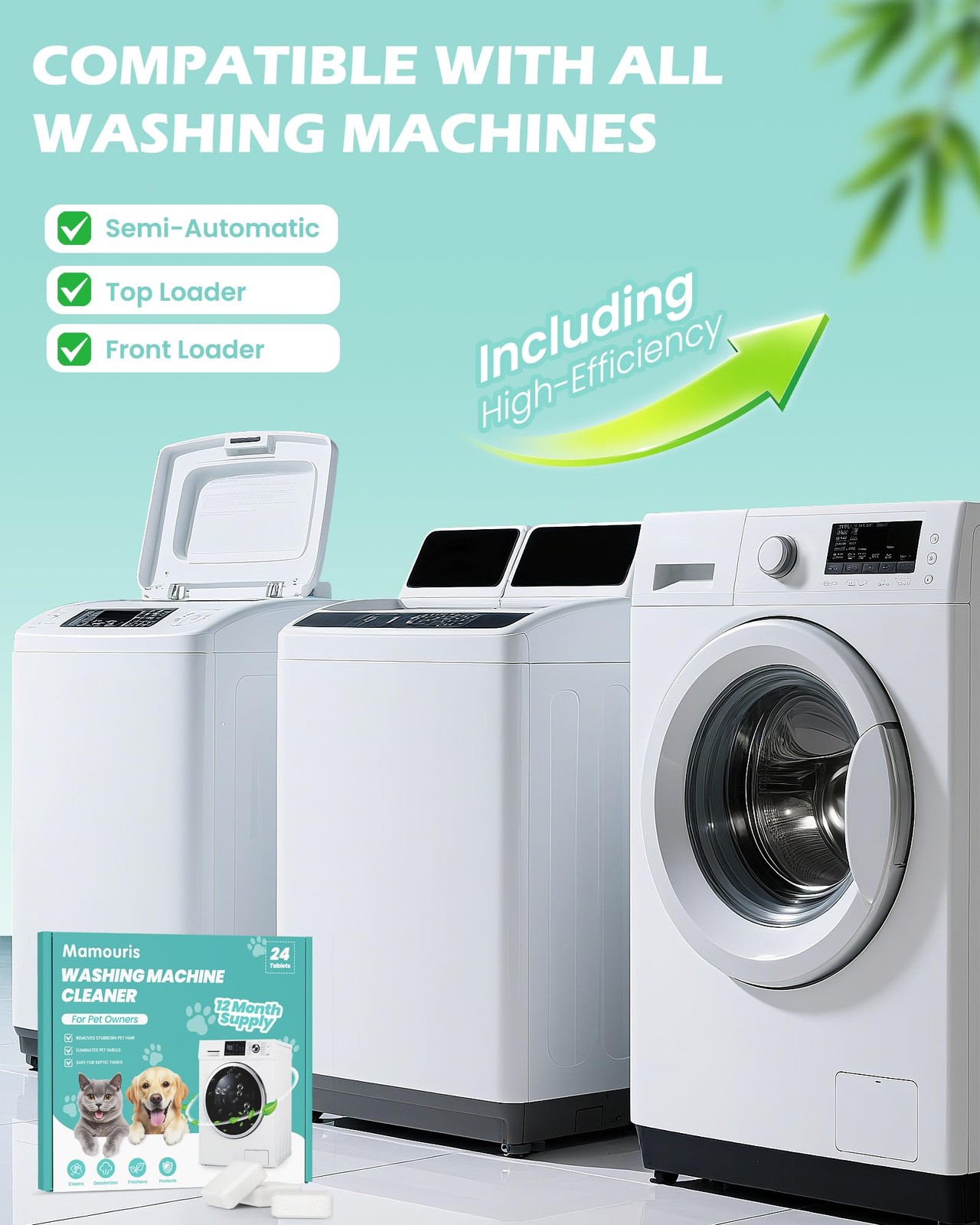 Mamouris Washing Machine Cleaner Tablets: 24 Pack Deep 1 Count (Pack of 24)