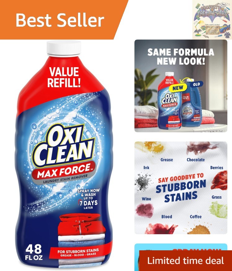 48 fl oz Max Force Floral Scent Laundry Stain Remover – Effortless Stain Eraser