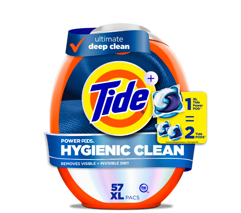 Tide Hygienic Clean Power PODS Laundry Detergent Pacs, Original Scent, 57 Count