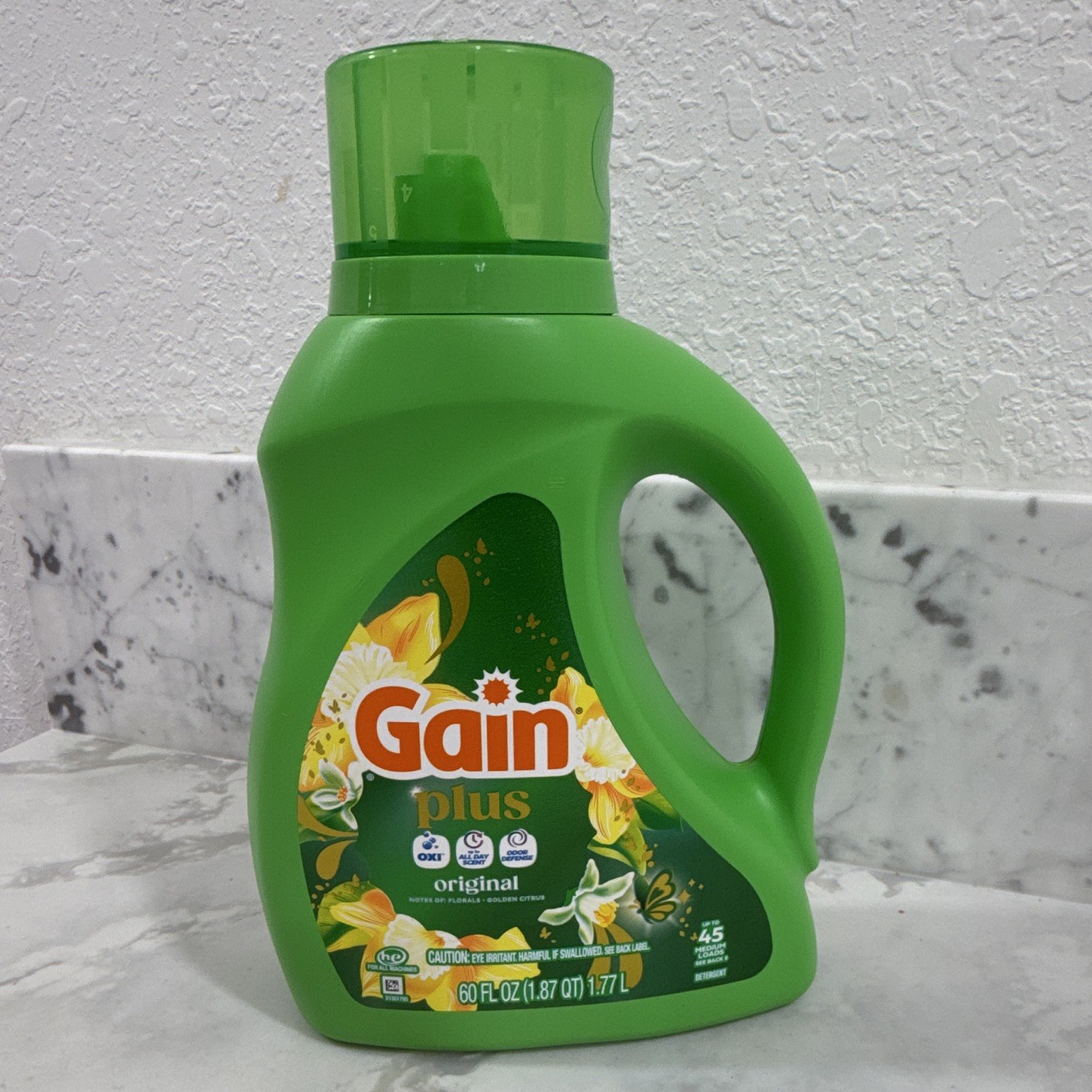 Gain Plus Original Scent Liquid Laundry Detergent HE, 60 fl oz 45 Loads