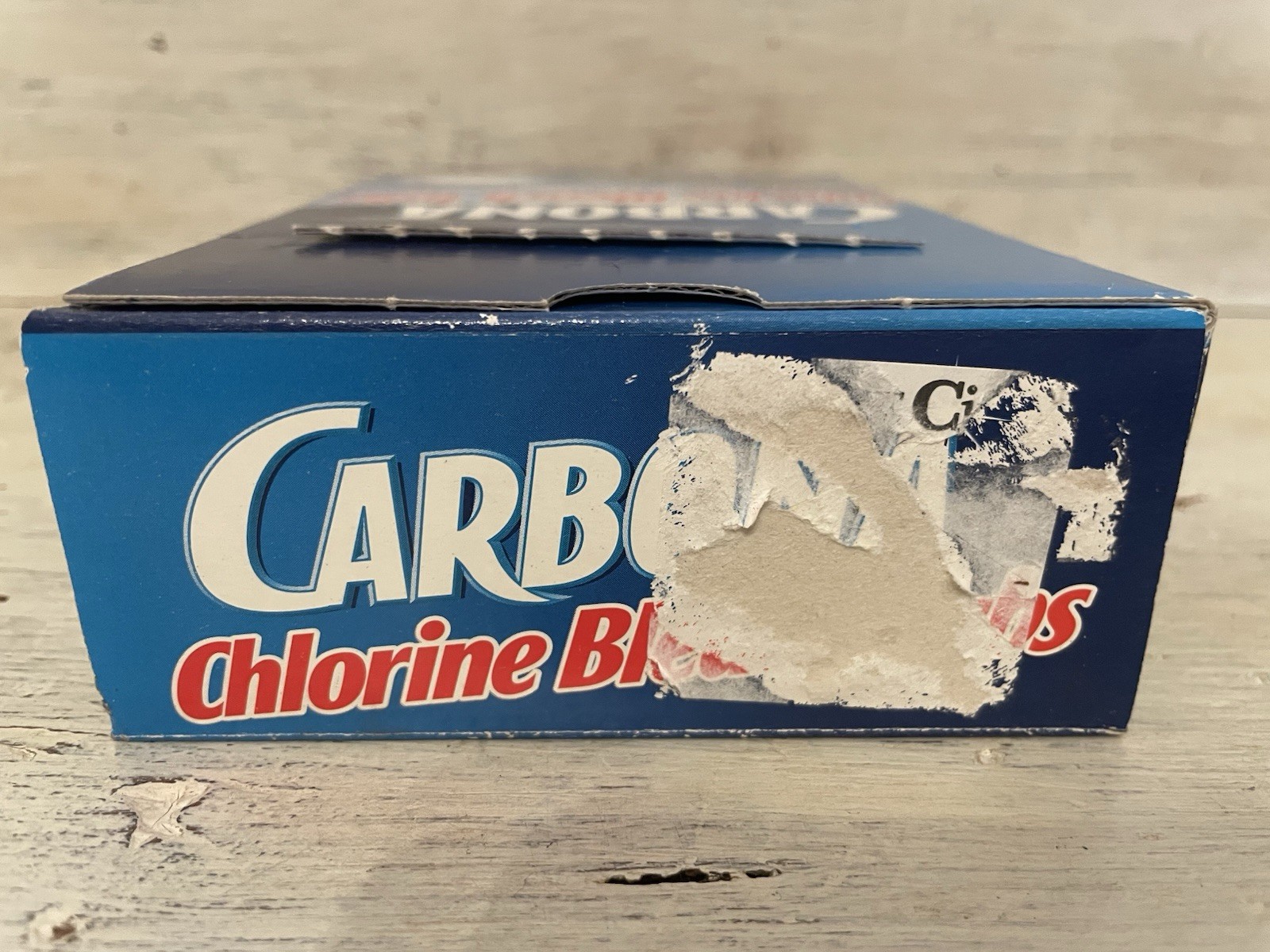 Vtg 2002 Box of Carbona Bleach Whitening 15 Tablets for Laundry Cleaning Prop