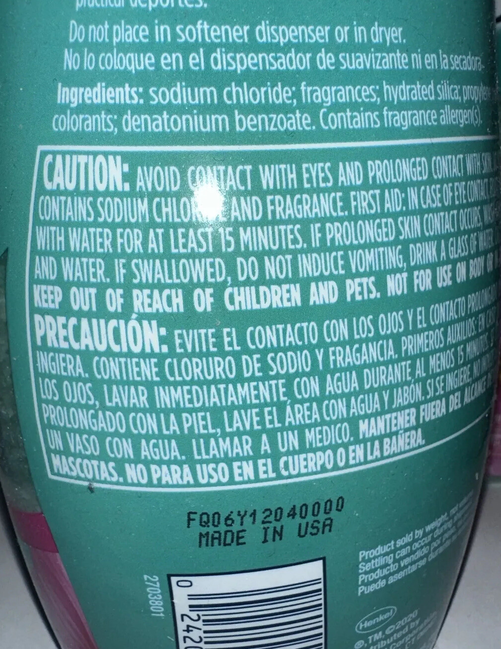 PUREX CRYSTALS 💚 FRESH MOUNTAIN BREEZE 💚 In-Wash Fragrance Booster 3 X 21oz