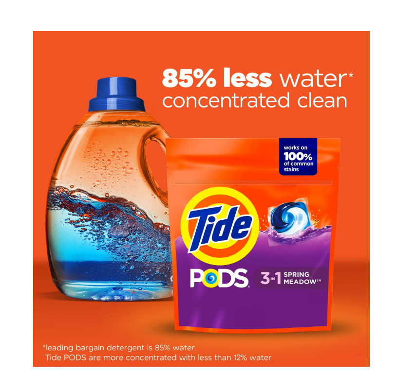 Tide PODS Laundry Detergent Soap Pacs, Spring Meadow Scent, 102 Count