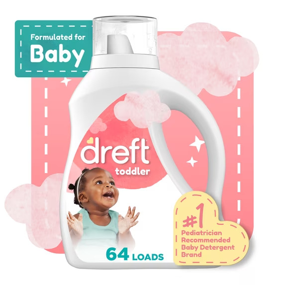Dreft Family Friendly HE Liquid laundry Detergent 64 Loads – 84 fl oz