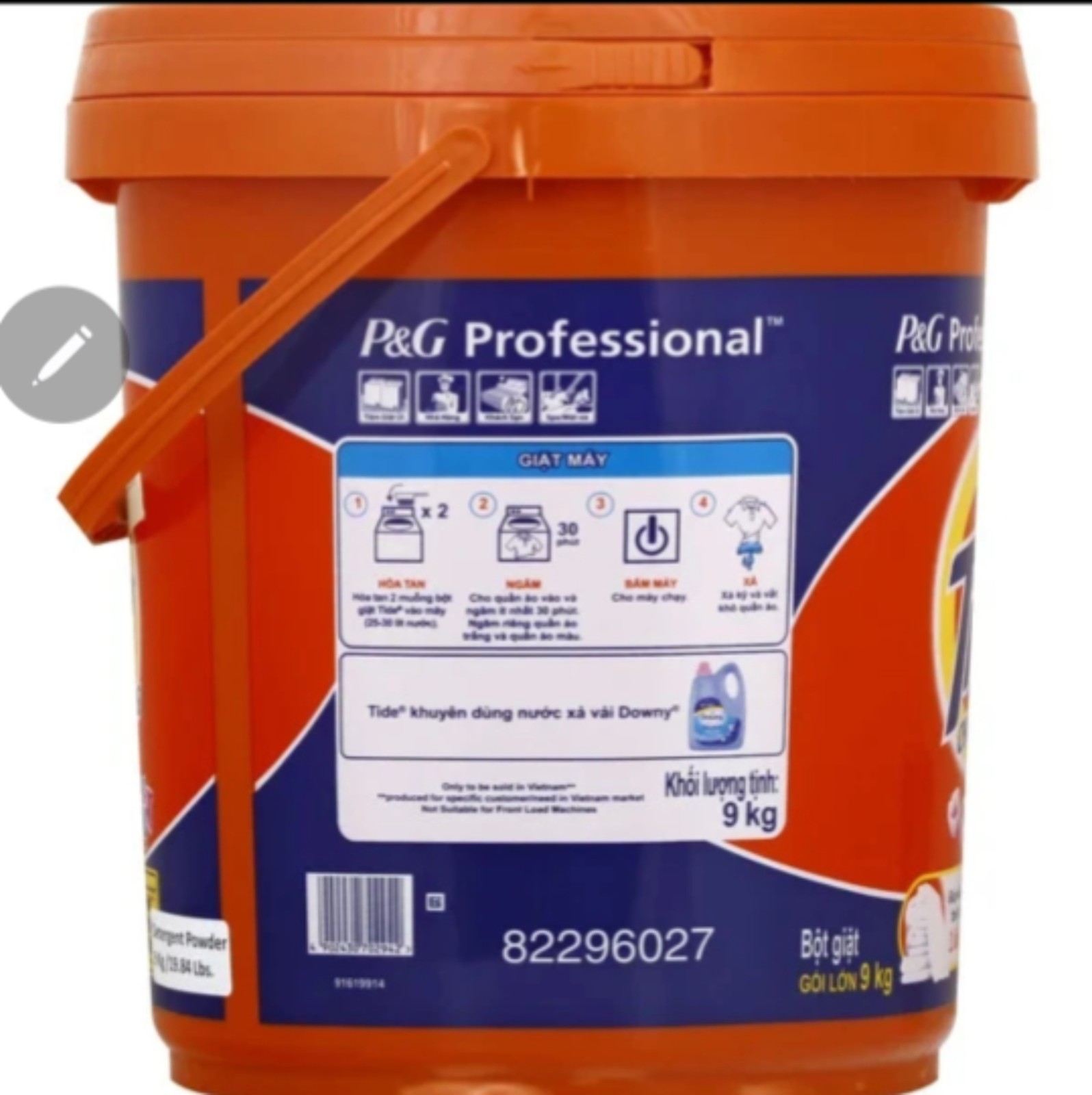 Tide Laundry Detergent Powder, 9 kg, Fresh Scent, Stain Removal, Orange