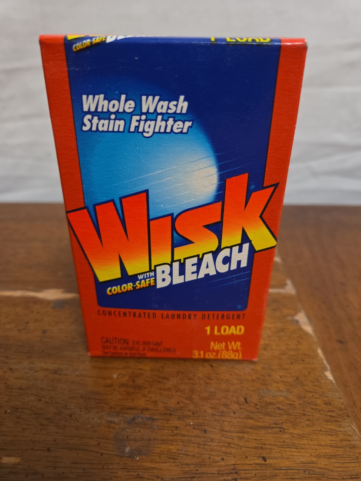 Wisk With Color Safe Bleach Laundry Detergent New 1 Load Vintage Prop