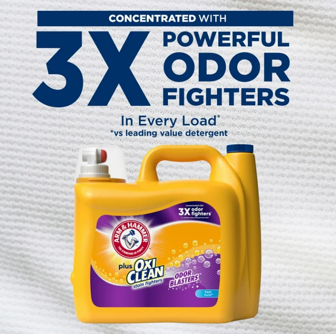 3 pack ARM & HAMMER Plus OxiClean Odor Blasters Fresh Burst, 128 Loads