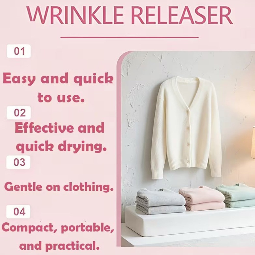 Instant Wrinkle Releaser Spray,Clothes Wrinkle Release Spray,No Iron,Anti Static