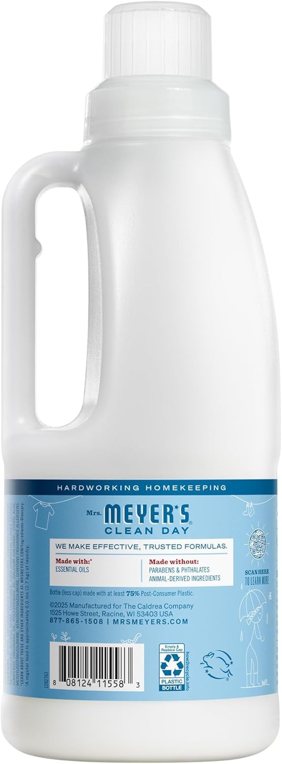 CLEAN DAY Liquid Fabric Softener Infused W/ Essential Oils Paraben Free Rain