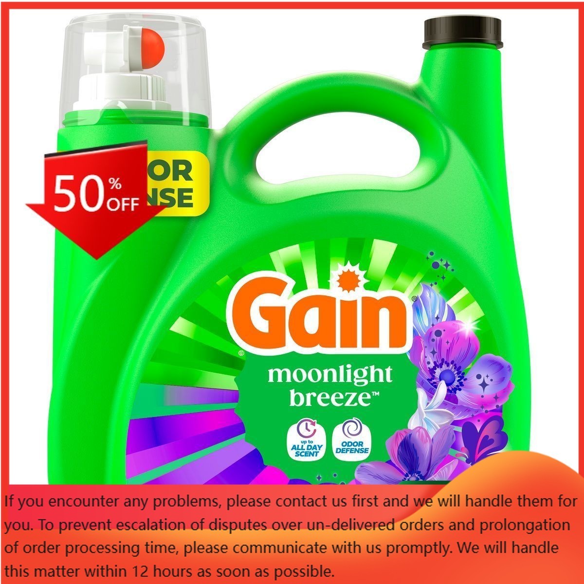 Gain Moonlight Breeze HE Deep Cleaning Concentrated Detergent 100 Loads-132fl oz