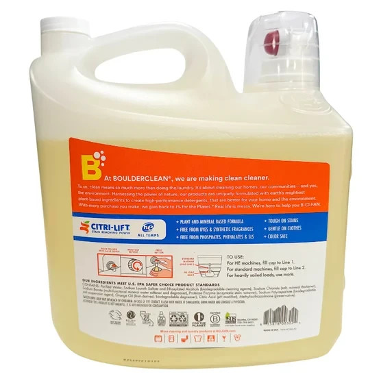 BOULDER CLEAN PLANT BASED LIQUID LAUNDRY WASHING DETERGENT SOAP BULK 230 LOADS!