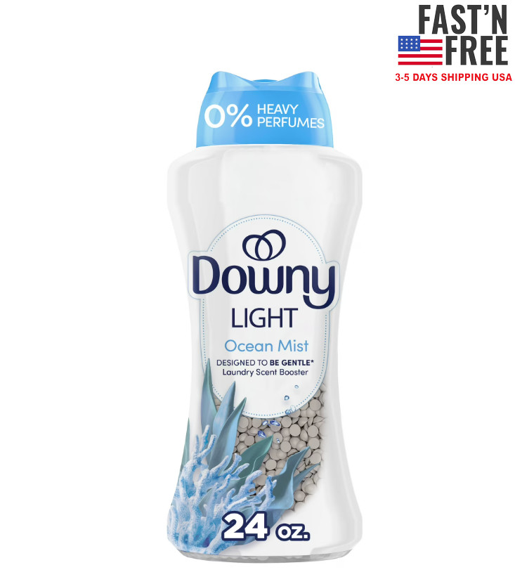 Downy Light In-Wash Scent Booster Laundry Beads, Ocean Mist, 24 oz
