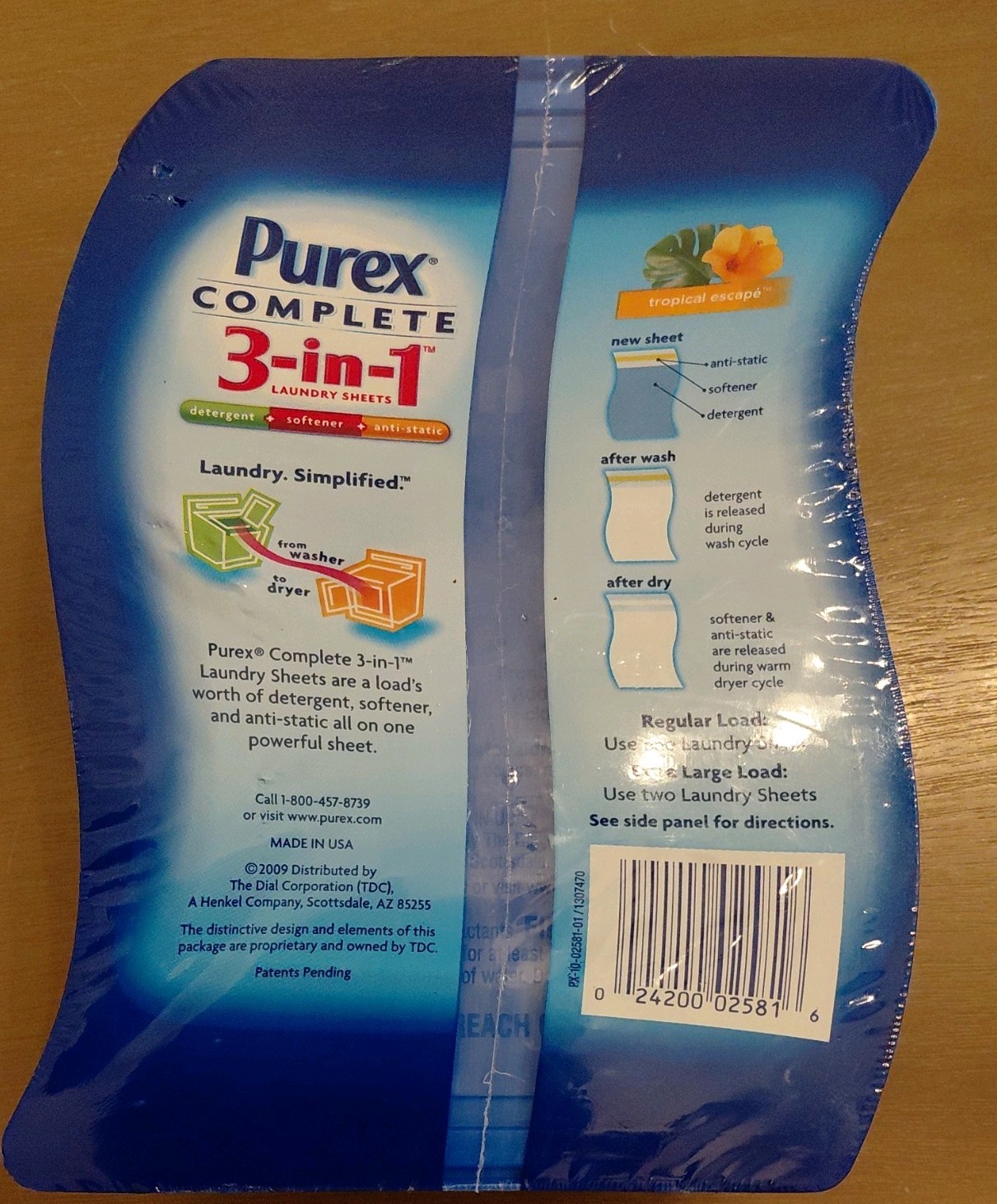 Purex Complete 3 In 1 Laundry Sheets & Dispenser Tropical Escape 20 Loads