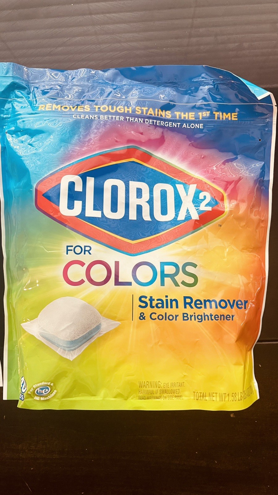 CLOROX 2 For Colors-Stain Remover and Color Brightener Packs, 40 Count