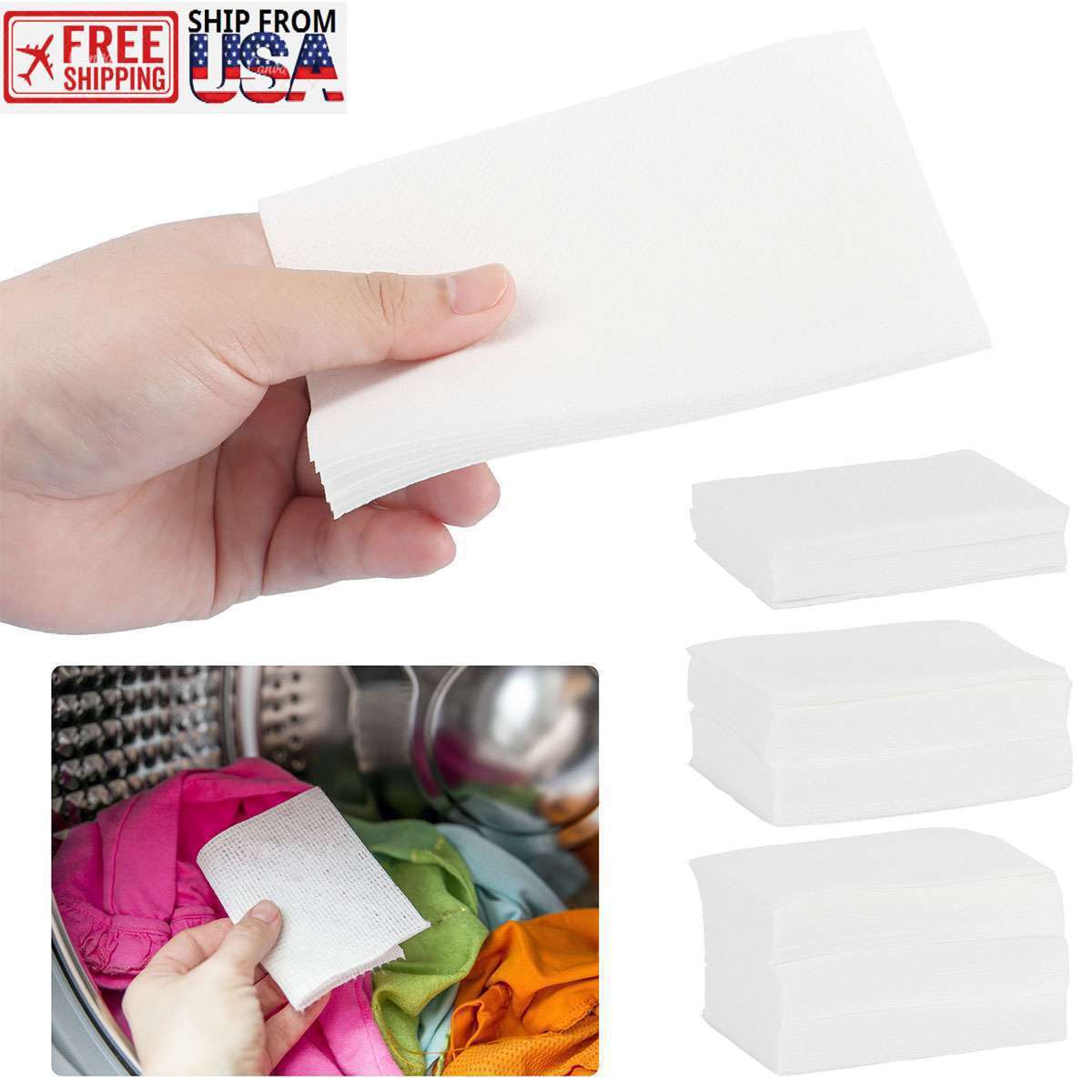 50-150pcs Color Absorber Laundry Sheets Prevent Color Bleed Fragrance Free