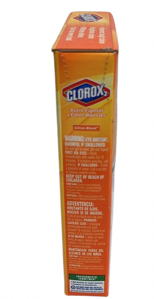 2007 CLOROX 2~Citrus Blend Stain Fighter/Color Booster Powder 1.62lb Box~NOS