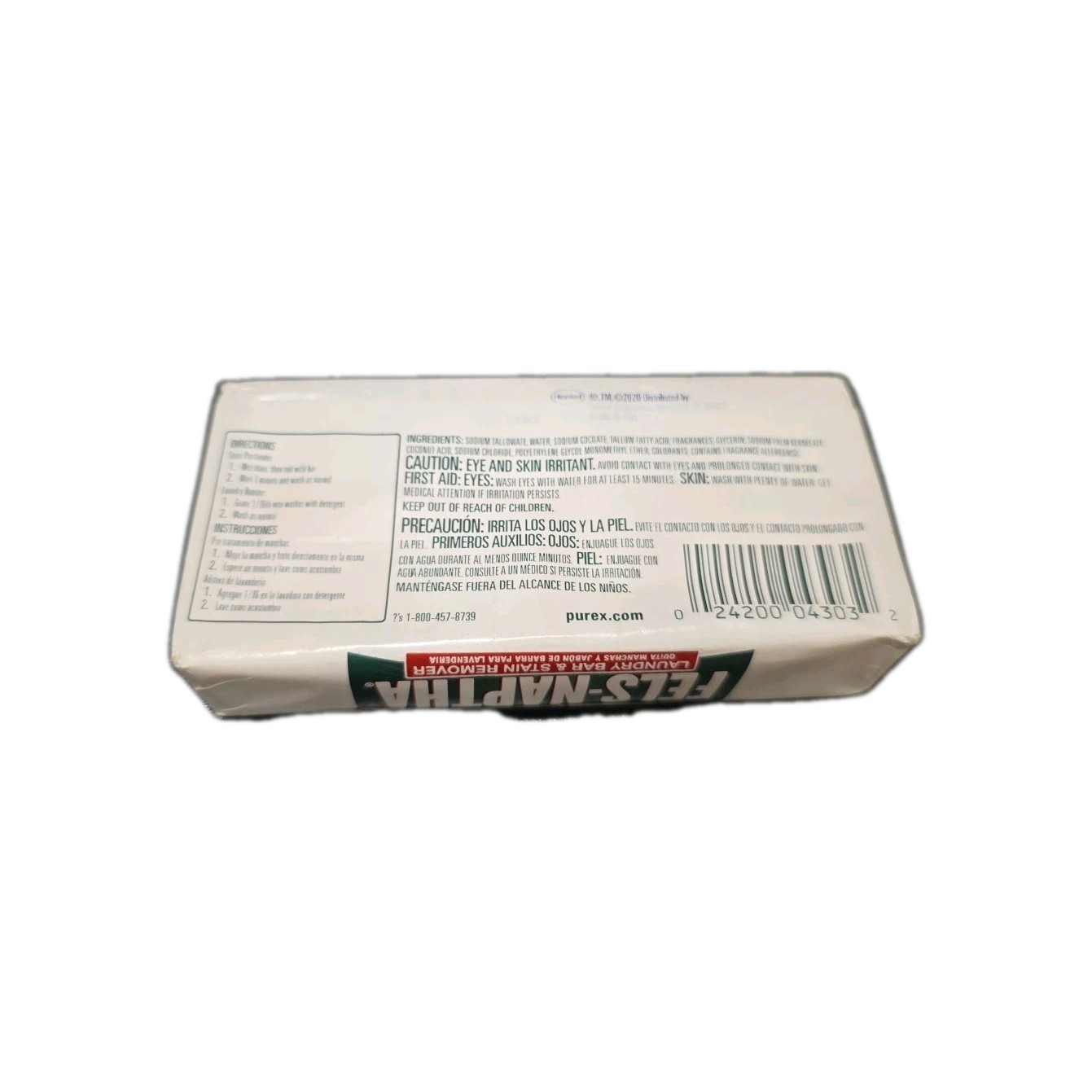 Fels-Naptha Laundry Bar and Stain Remover 6 Bars 5 Oz Each Purex New Purex