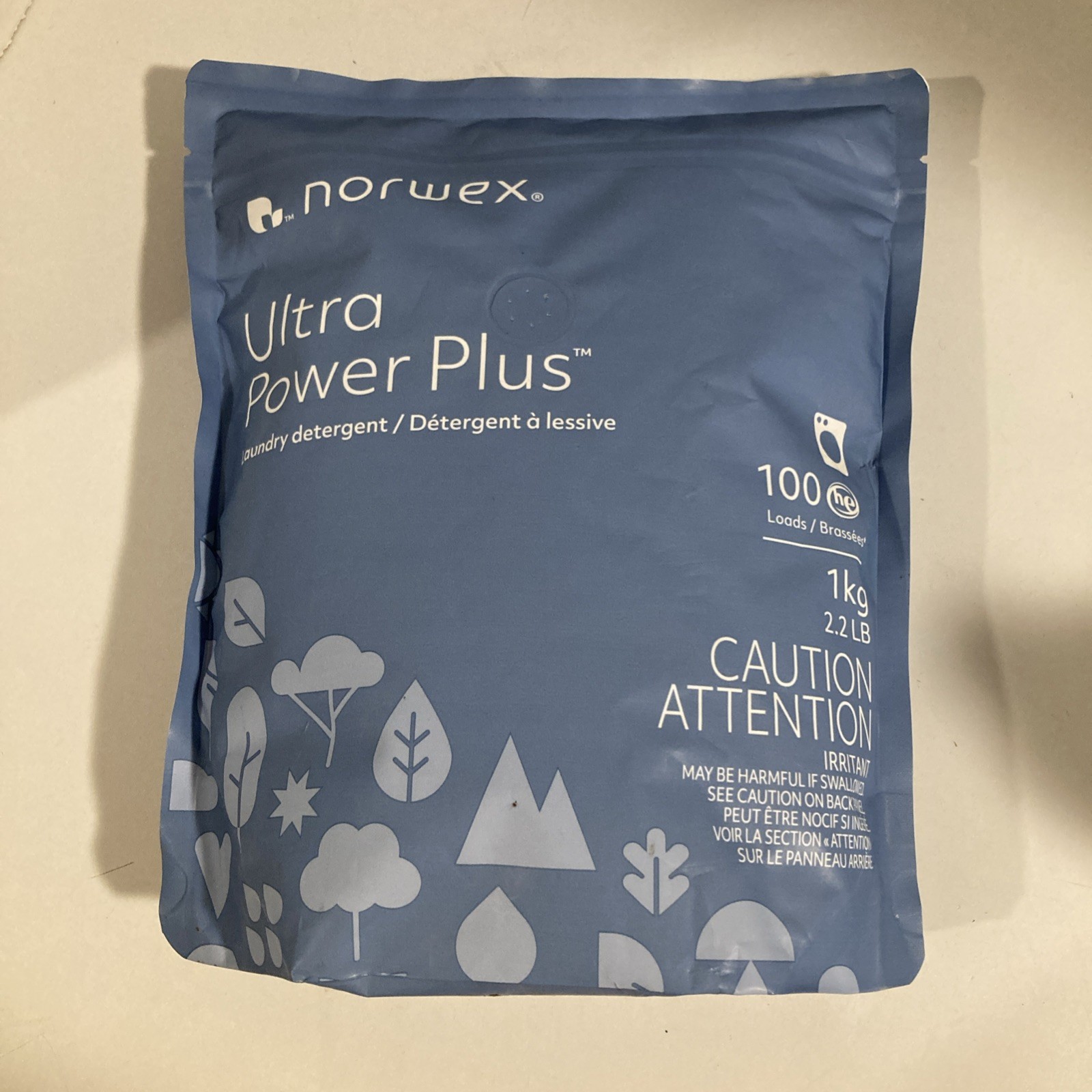 Norwex Ultra Power Plus Laundry Detergent 2.2 Lb 100 HE Loads+Stain Remover 12oz