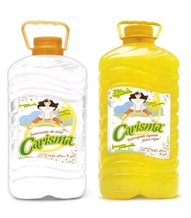 2X CARISMA LIQUID DETERGENT & SOFTENER / DETERGENTE LIQUIDO Y SUAVIZANTE GRANDES