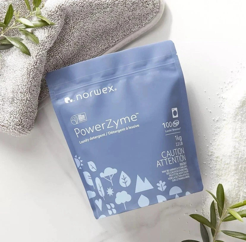 NEW Norwex PowerZyme Laundry Soap 1 KG/2.2 Lb UPP 100 HE Loads Power Zyme