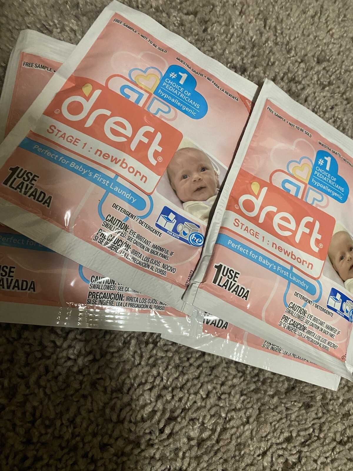 New 4 Travel Sample Size Dreft Stage 1 Newborn Pink