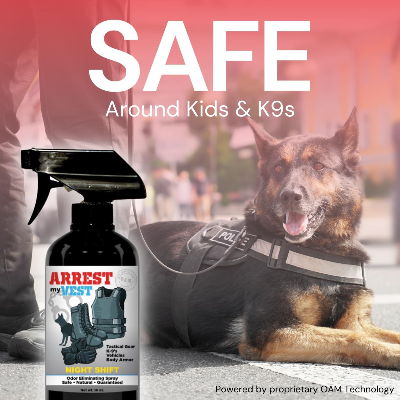 Arrest My Vest Military and Police Grade Odor 16 Fl Oz (Pack of 2), Black