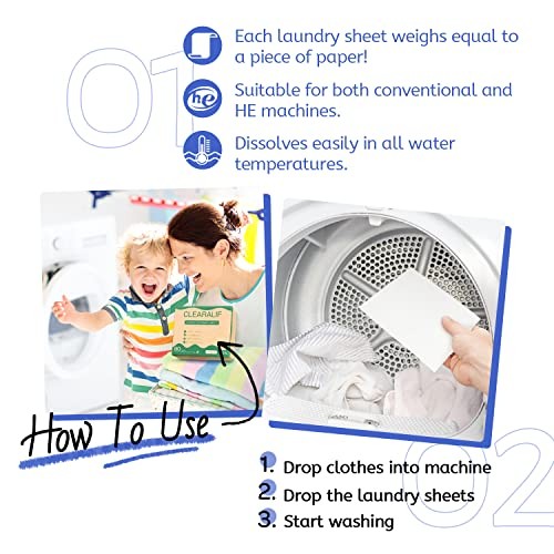 Laundry Detergent Sheets Up to 160 Loads – 160 Count (Pack of 1) Fresh Linen