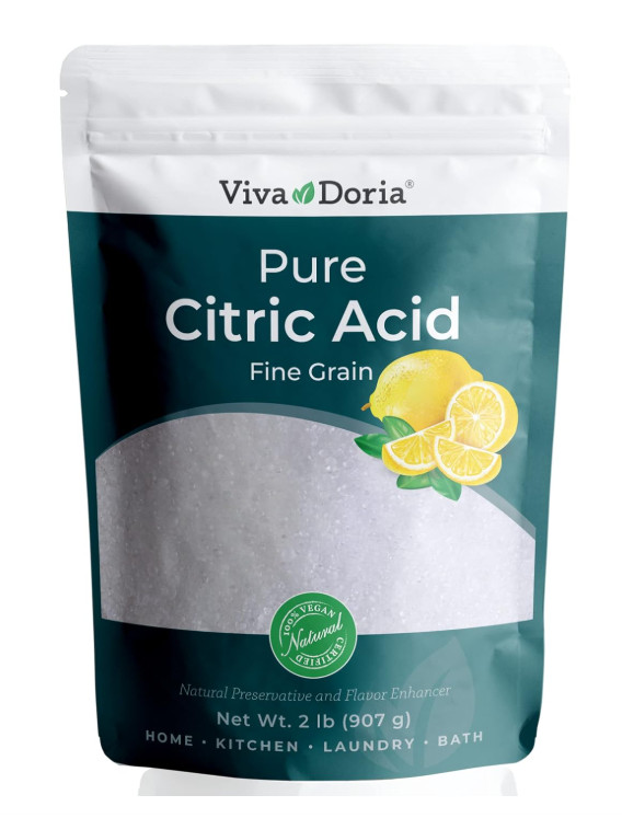 100% Pure Citric Acid, Food Grade, Fine Grain, 2 Lb (907 G)