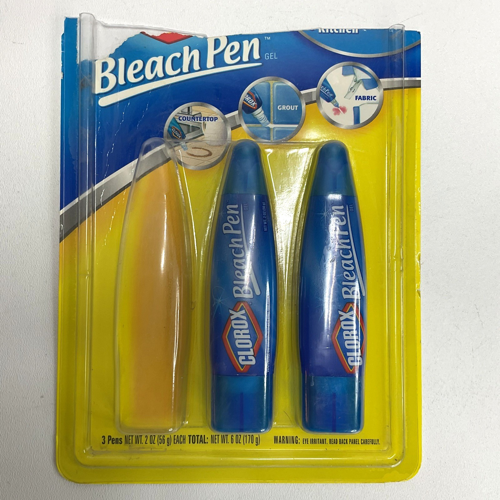 CLOROX BLEACH PEN 2 Pack Gel Dual Tipped 4 Ounces DISCONTINUED New In Pkg