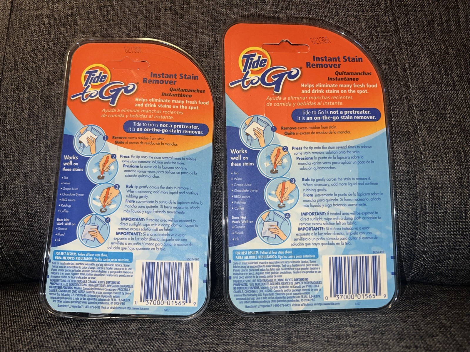 NEW Tide To Go Instant Stain Remover 2 pens 10ML each